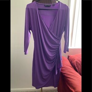 Stretchy purple party dress